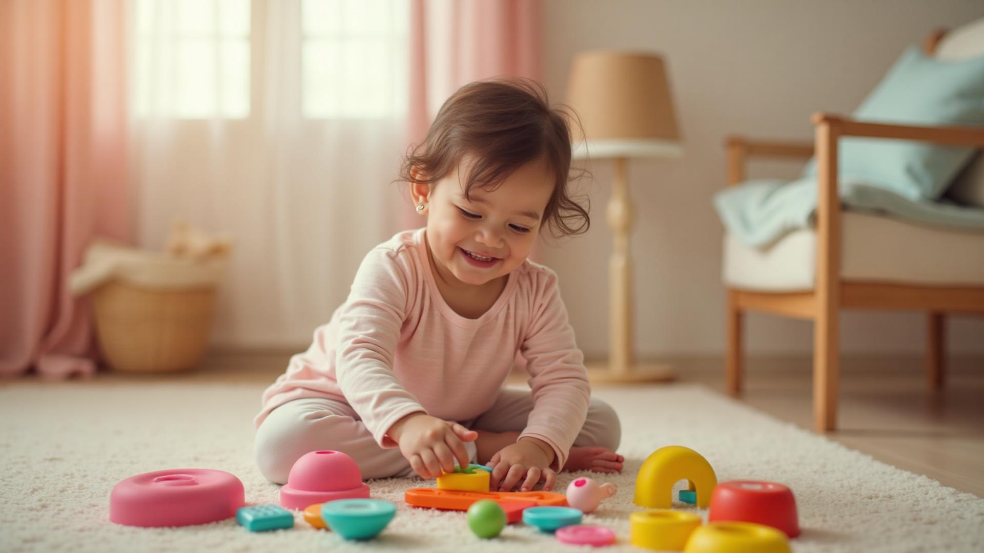 Kind speelt met therapie speelgoed in warme, veilige omgeving